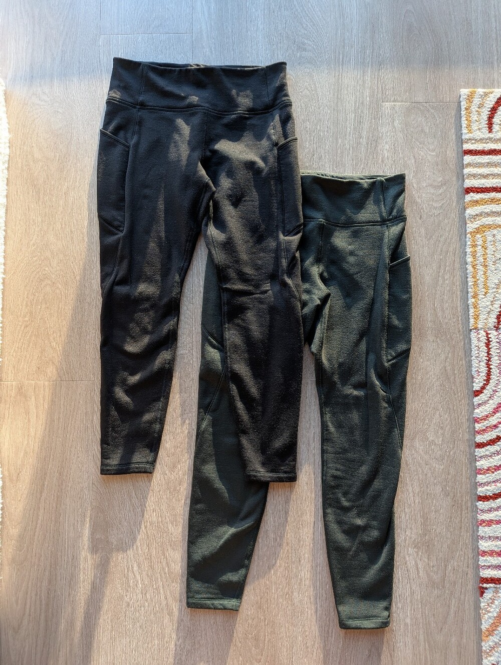 2-pair Athleta Altitude Edge Stash Fleece Leggings